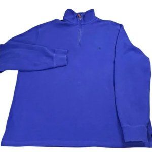 Polo Ralph Lauren Sweater Men XL 1/4 Zip Pullover Golf Preppy Outdoor Royal Blue